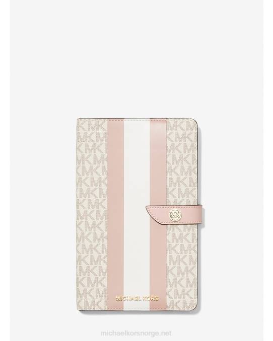 Michael Kors notatbok med medium logostripe kvinner LDNL1549 vanilje/myk rosa