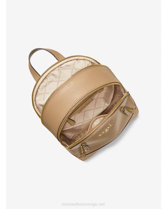 Michael Kors Brooklyn ryggsekk i medium rullestein kvinner LDNL1204 kamel