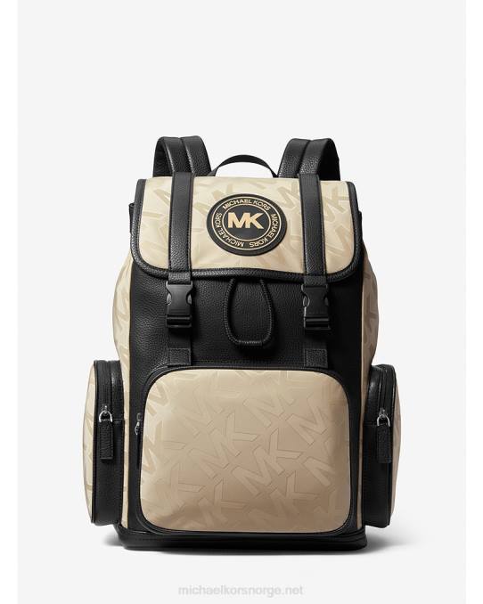 Michael Kors Kent logo jacquard nylon verktøyryggsekk kvinner LDNL1273 hamp