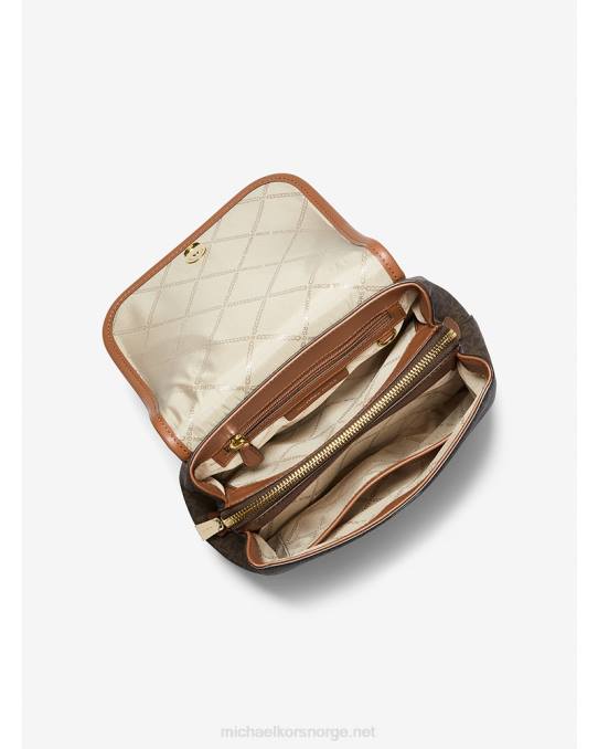 Michael Kors harrison medium ryggsekk med logo kvinner LDNL1214 brun/eikenøtt