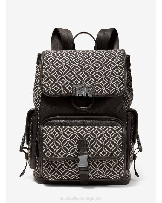 Michael Kors hudson logo jacquard ryggsekk kvinner LDNL1280 sort/lys krem