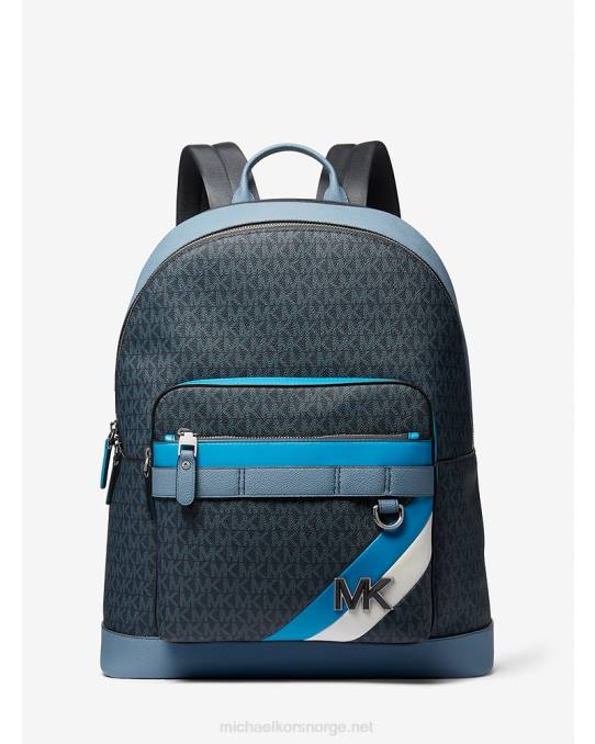 Michael Kors hudson logo stripe ryggsekk kvinner LDNL1274 basseng