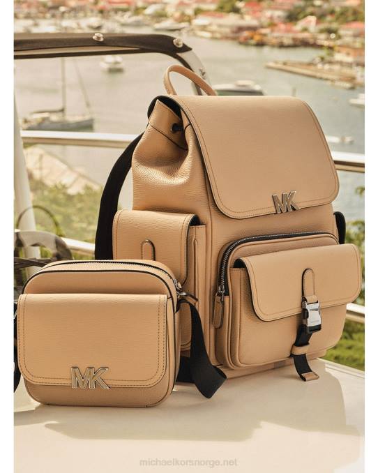 Michael Kors hudson ryggsekk i skinn kvinner LDNL1254 kamel