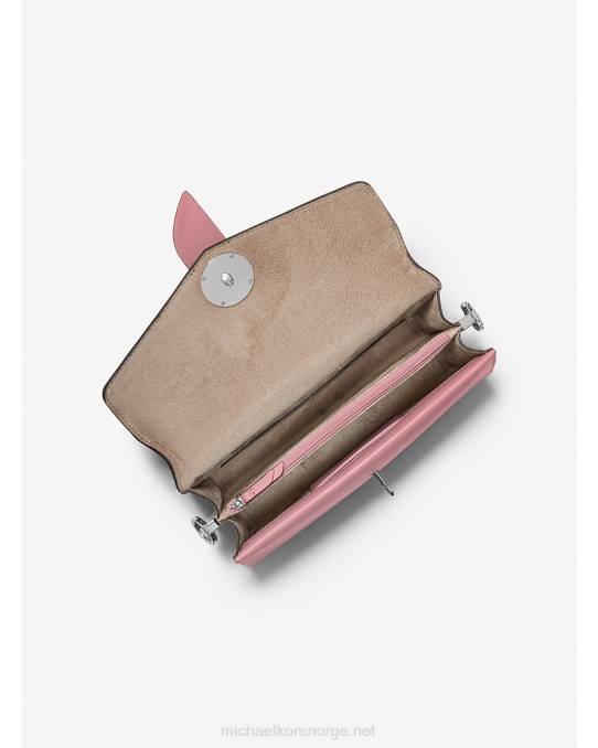 Michael Kors greenwich skulderveske i middels saffianoskinn med pigger kvinner LDNL1334 kongelig rosa