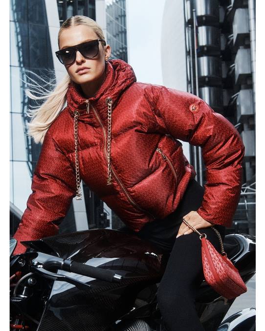 Michael Kors jetset sjarm liten logopochette kvinner LDNL1357 Høyrød