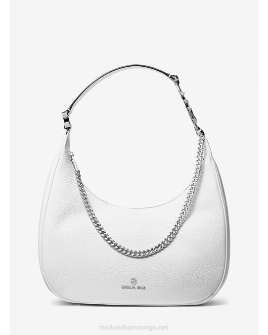 Michael Kors piper stor skulderveske i rullestein kvinner LDNL1298 optikk hvit