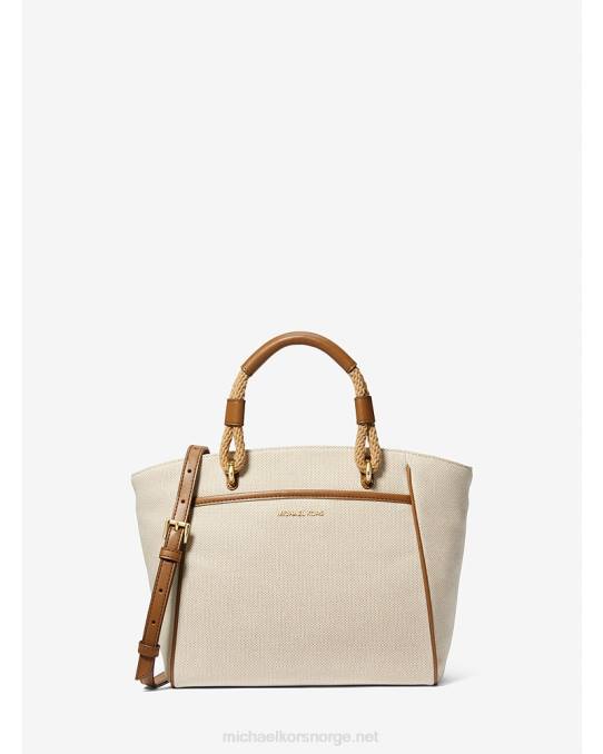 Michael Kors Talia liten veske i bomullslerret kvinner LDNL1110 naturlig/bagasje