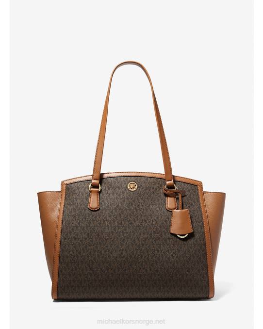 Michael Kors chantal stor veske med logo kvinner LDNL1164 brun/eikenøtt