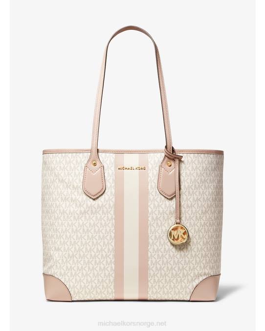 Michael Kors eva veske med stor logostripe kvinner LDNL1076 vanilje/myk rosa