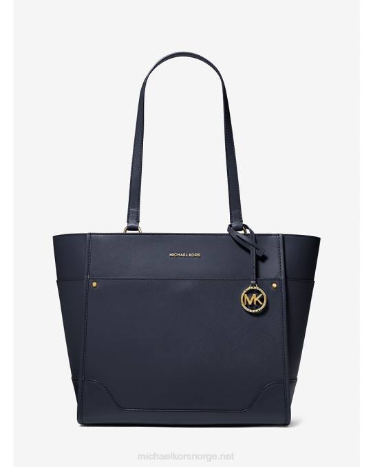 Michael Kors harrison stor veske i skinn kvinner LDNL1093 marinen