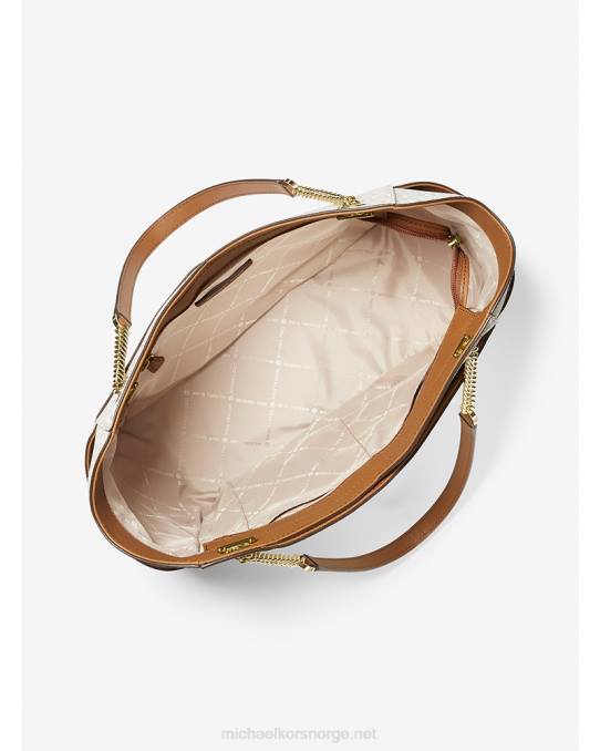 Michael Kors jetset stor skulderveske med logo kvinner LDNL1123 vanilje