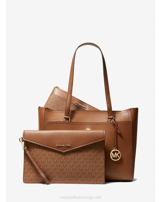 Michael Kors maisie stor 3-i-1 veske i skinn i rullestein kvinner LDNL1113 bagasje multi