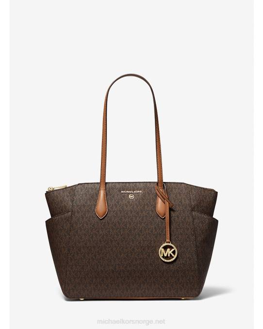 Michael Kors marilyn medium veske med logo kvinner LDNL1041 brun/eikenøtt