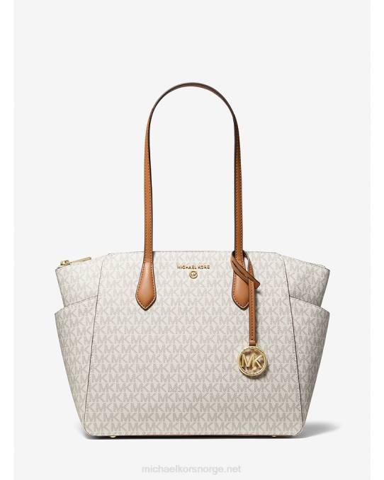 Michael Kors marilyn medium veske med logo kvinner LDNL1043 vanilje/eikenøtter