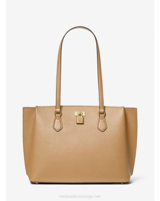 Michael Kors rubin stor saffiano skinn veske kvinner LDNL1158 kamel