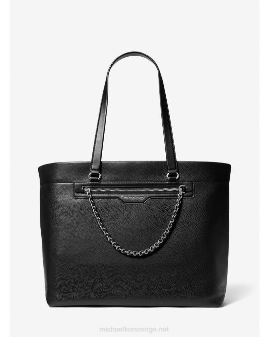 Michael Kors slater stor tøyveske i skinn kvinner LDNL1079 svart