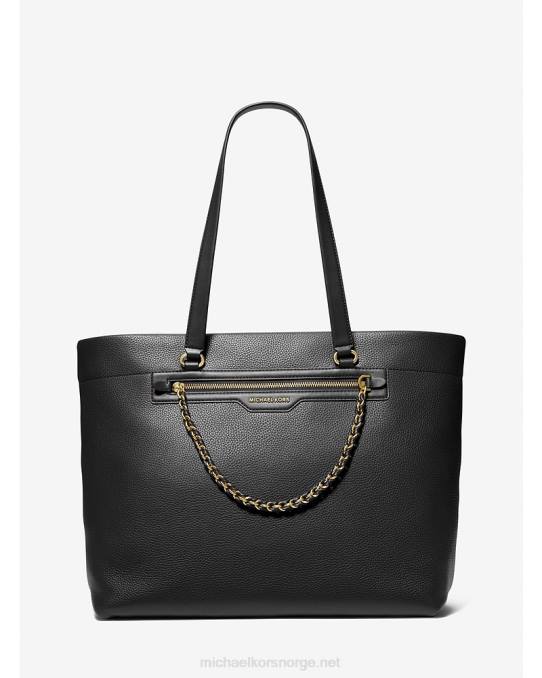 Michael Kors slater stor tøyveske i skinn kvinner LDNL1082 svart