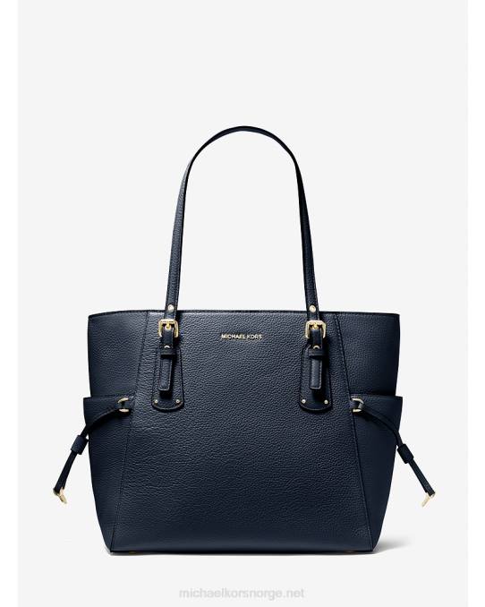 Michael Kors voyager liten tøyveske i skinn kvinner LDNL1144 marinen