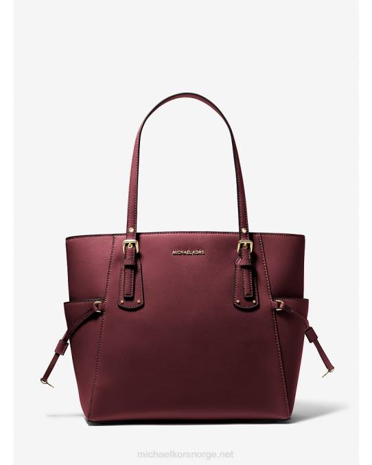 Michael Kors voyager liten veske i saffiano skinn kvinner LDNL1058 merlot