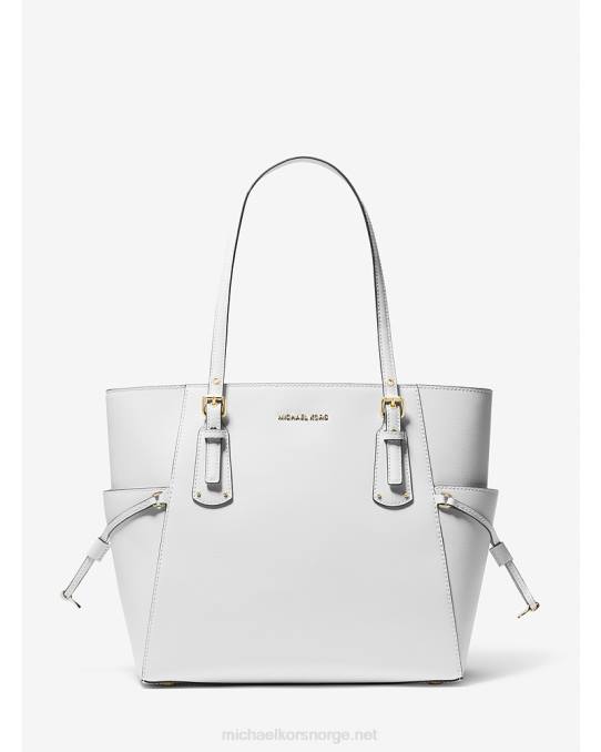 Michael Kors voyager liten veske i skinn kvinner LDNL1146 optikk hvit