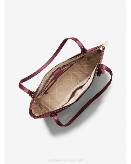 Michael Kors voyager stor veske i saffiano skinn kvinner LDNL1148 merlot