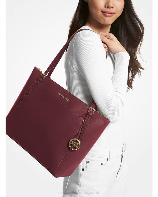 Michael Kors voyager stor veske i saffiano skinn kvinner LDNL1148 merlot