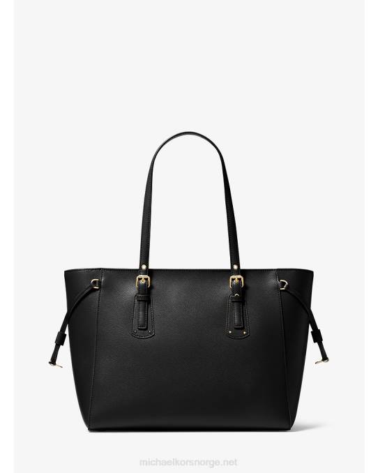 Michael Kors voyager veske i middels tverret skinn kvinner LDNL1057 svart