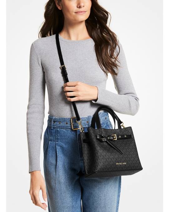 Michael Kors Emilia liten logo veske kvinner LDNL1420 svart