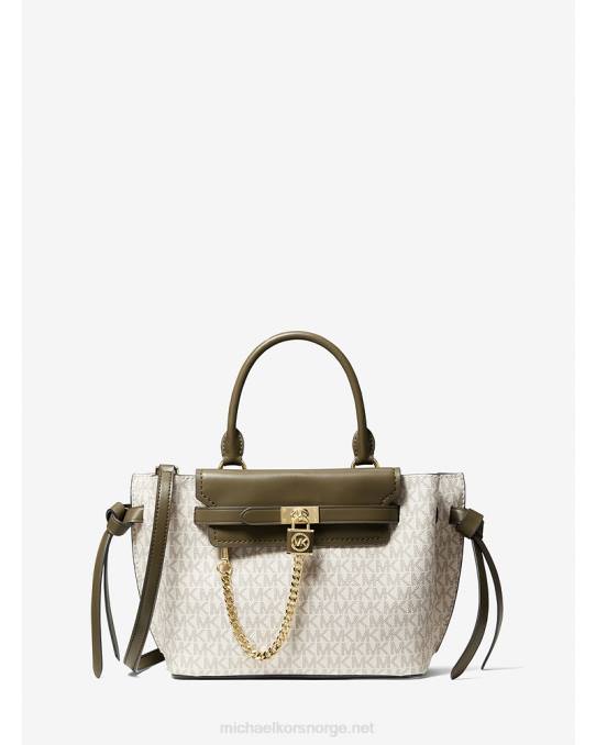 Michael Kors Hamilton legacy liten veske med belte med logo kvinner LDNL1467 varebil/oliven