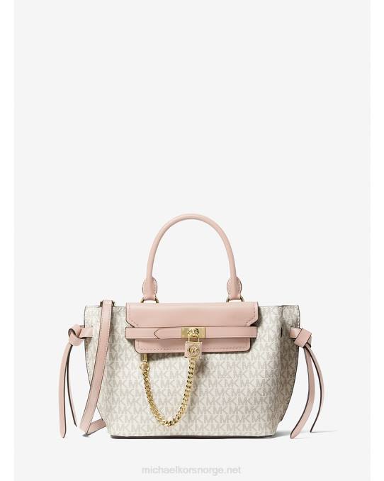 Michael Kors Hamilton legacy liten veske med belte med logo kvinner LDNL1469 vanilje/myk rosa