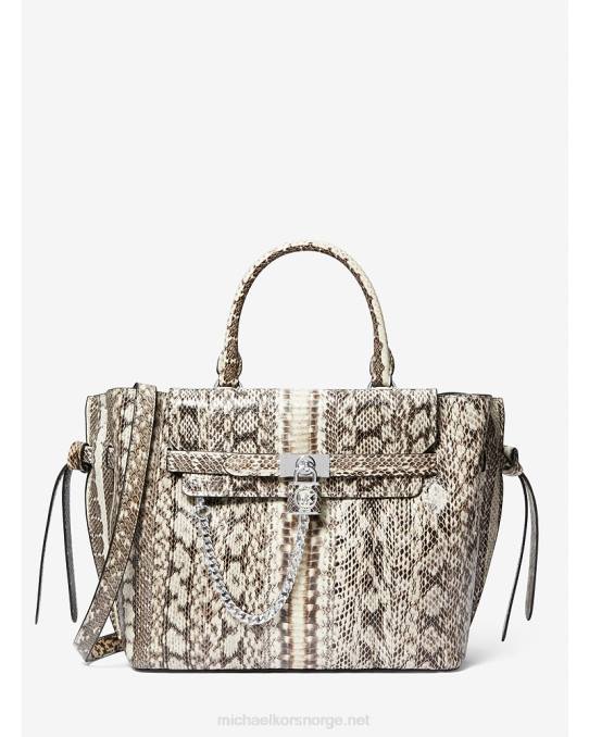 Michael Kors Hamilton legacy stor belteveske i slangeskinn kvinner LDNL1485 naturlig