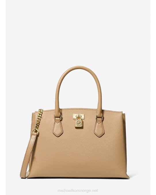 Michael Kors Ruby middels saffiano-lærveske kvinner LDNL1482 kamel