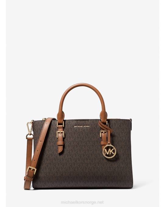Michael Kors Sally medium 2-i-1-logo og veske i kunstskinn kvinner LDNL1430 brun/eikenøtt