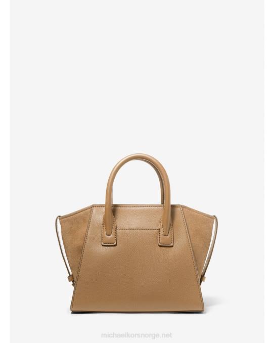 Michael Kors avril liten veske med topp-glidelås i skinn kvinner LDNL1498 skall