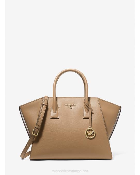 Michael Kors avril stor veske med topp-glidelås i skinn kvinner LDNL1449 skall