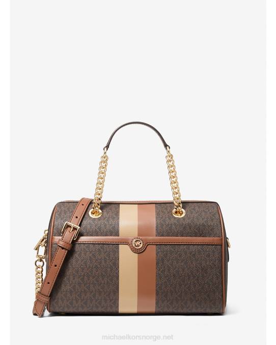 Michael Kors blaire middels veske med logostriper kvinner LDNL1507 brun/bagasje