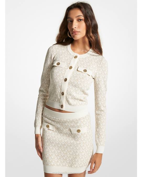 Michael Kors logo jacquard cardigan kvinner LDNL418 bein