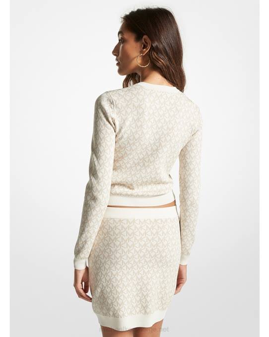 Michael Kors logo jacquard cardigan kvinner LDNL418 bein