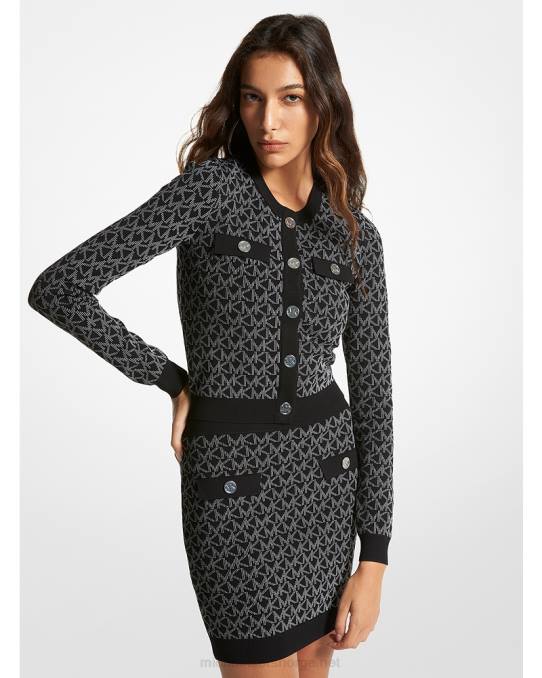 Michael Kors logo jacquard cardigan kvinner LDNL420 svart hvit