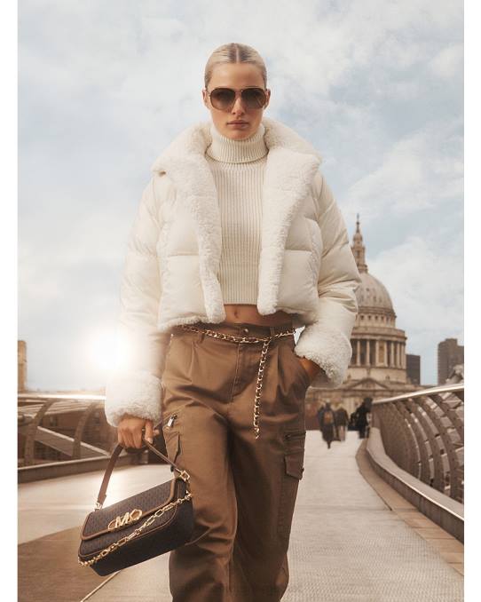 Michael Kors stretch bukse i bomull kvinner LDNL495 oliven