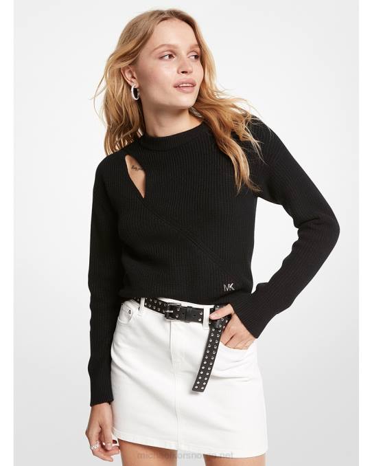 Michael Kors ullblanding cutout genser kvinner LDNL414 svart