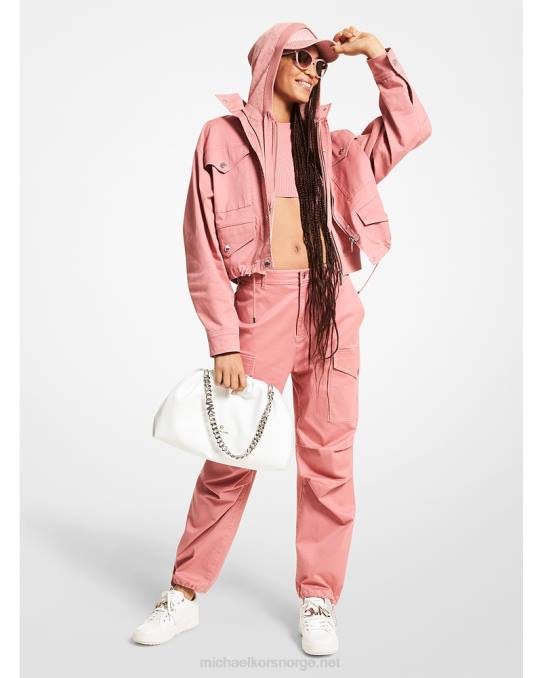 Michael Kors anorakk i økologisk stretch i bomull kvinner LDNL334 støvete rose