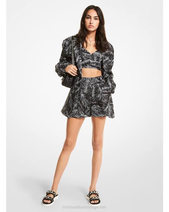 Michael Kors blazer i palmelin kvinner LDNL323 hvit svart