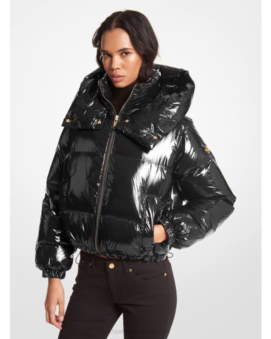 Michael Kors cire nylon pufferjakke kvinner LDNL361 svart