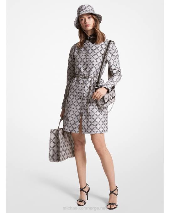 Michael Kors empire-logo jacquard trenchcoat kvinner LDNL276 svart