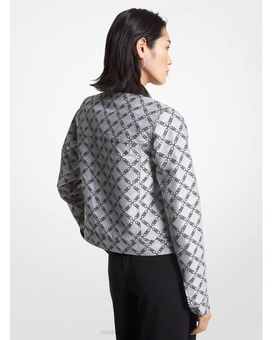 Michael Kors empire logo jacquardjakke kvinner LDNL275 svart