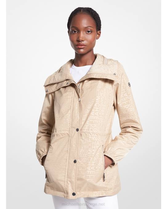 Michael Kors logotrykk vevd anorakk kvinner LDNL214 kaki
