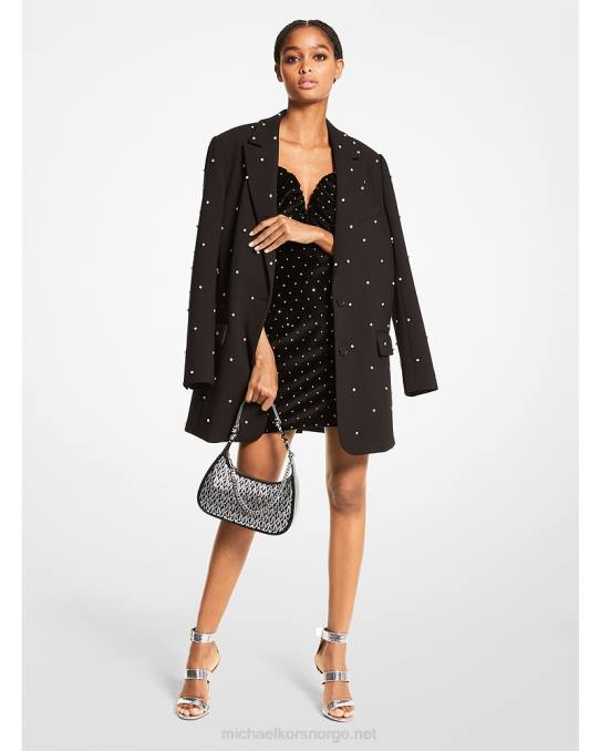 Michael Kors utsmykket crepe blazer kvinner LDNL313 svart