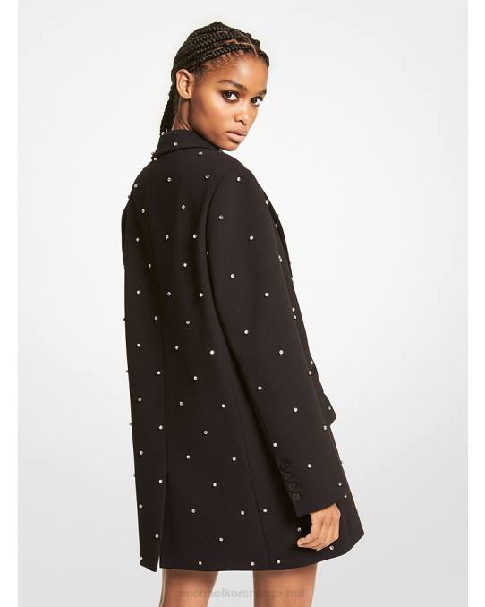 Michael Kors utsmykket crepe blazer kvinner LDNL313 svart