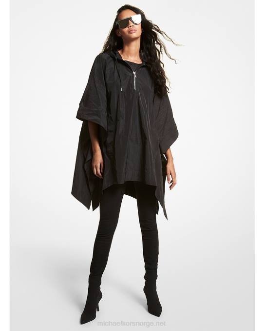 Michael Kors vevd poncho med logo kvinner LDNL335 svart